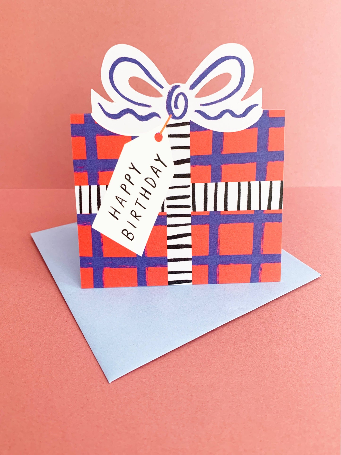 Birthday Bow Shaped Greeting Card - Miss Parfaite