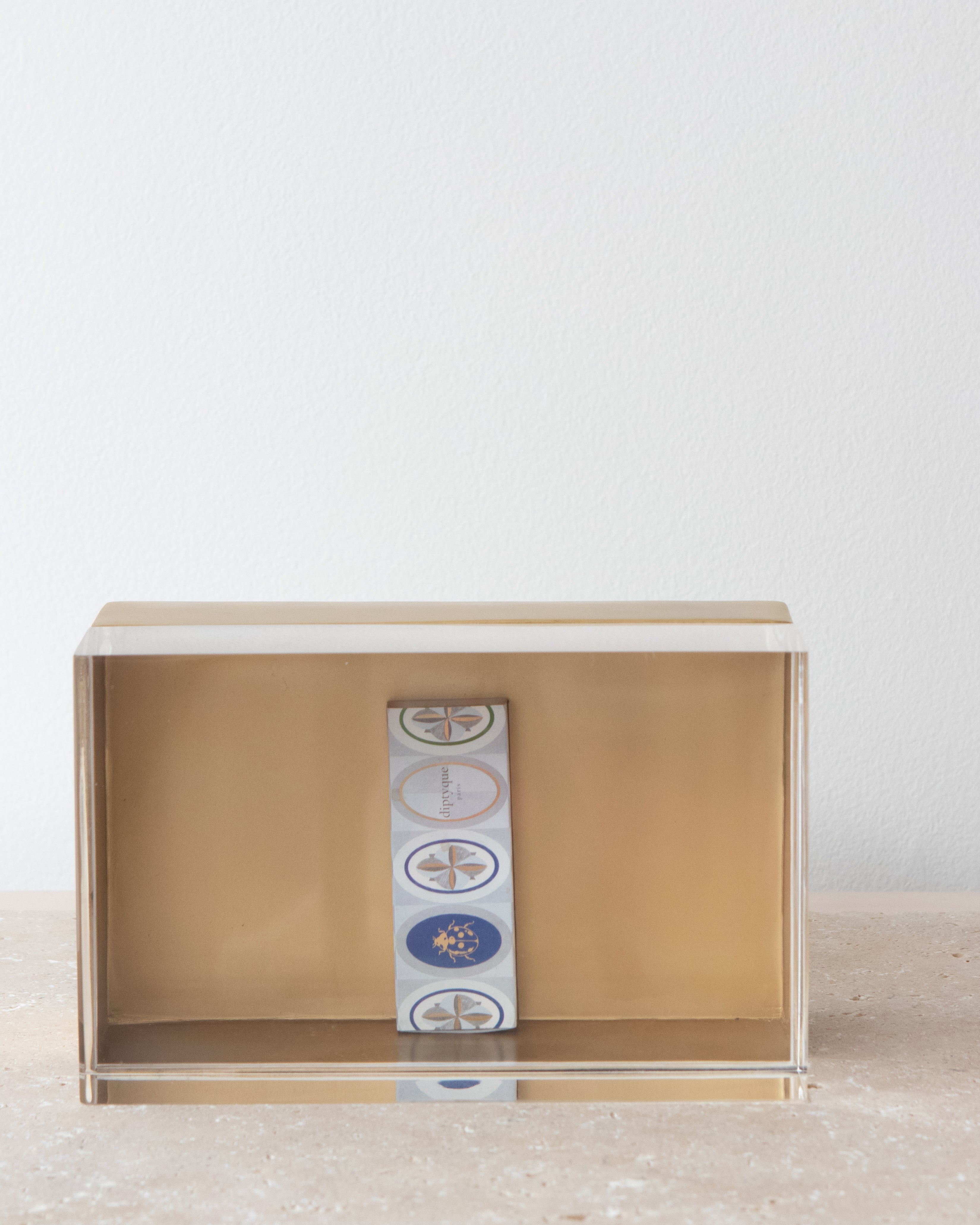 Athena Acrylic and Brass Box - Miss Parfaite | Luxury Stationery