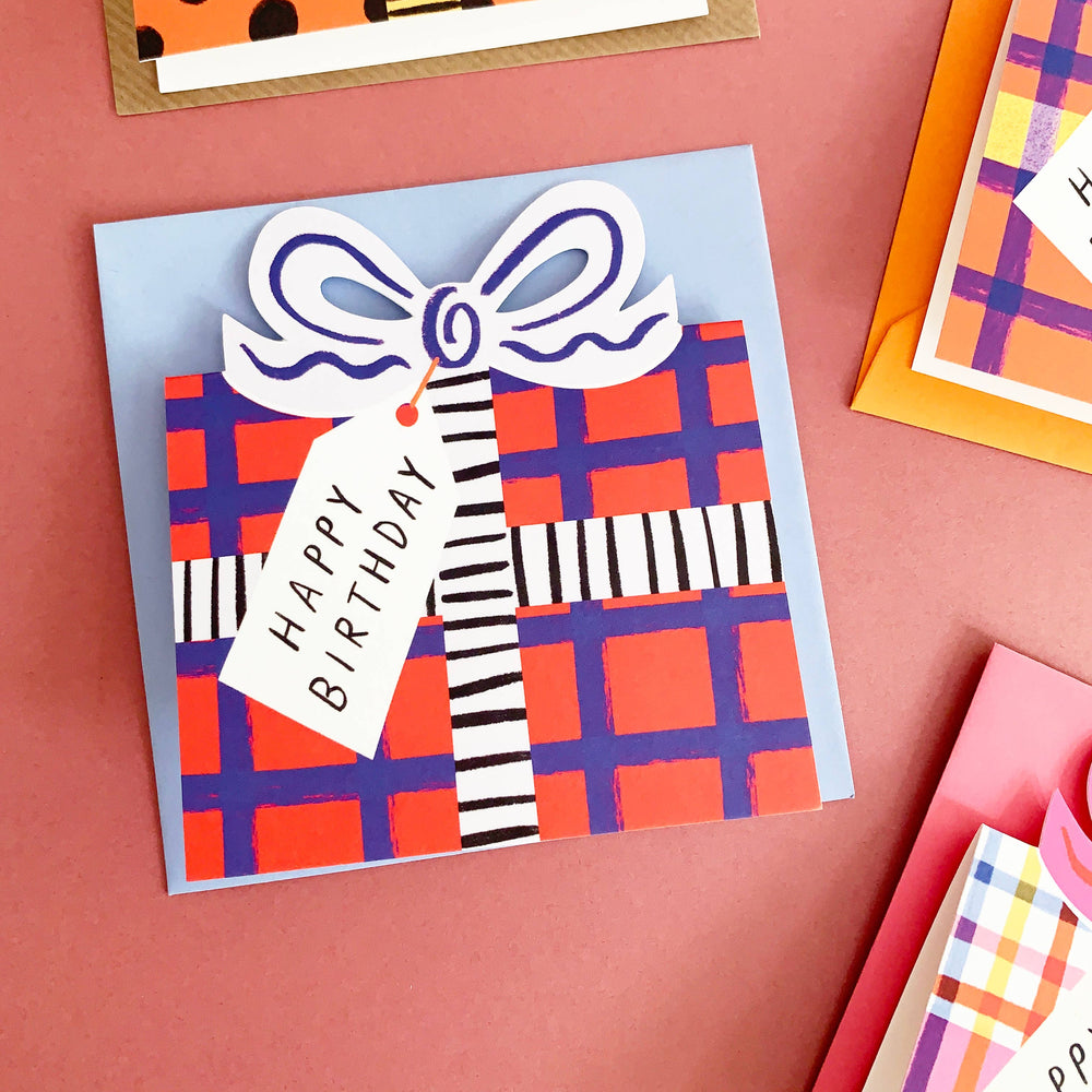 Birthday Bow Shaped Greeting Card