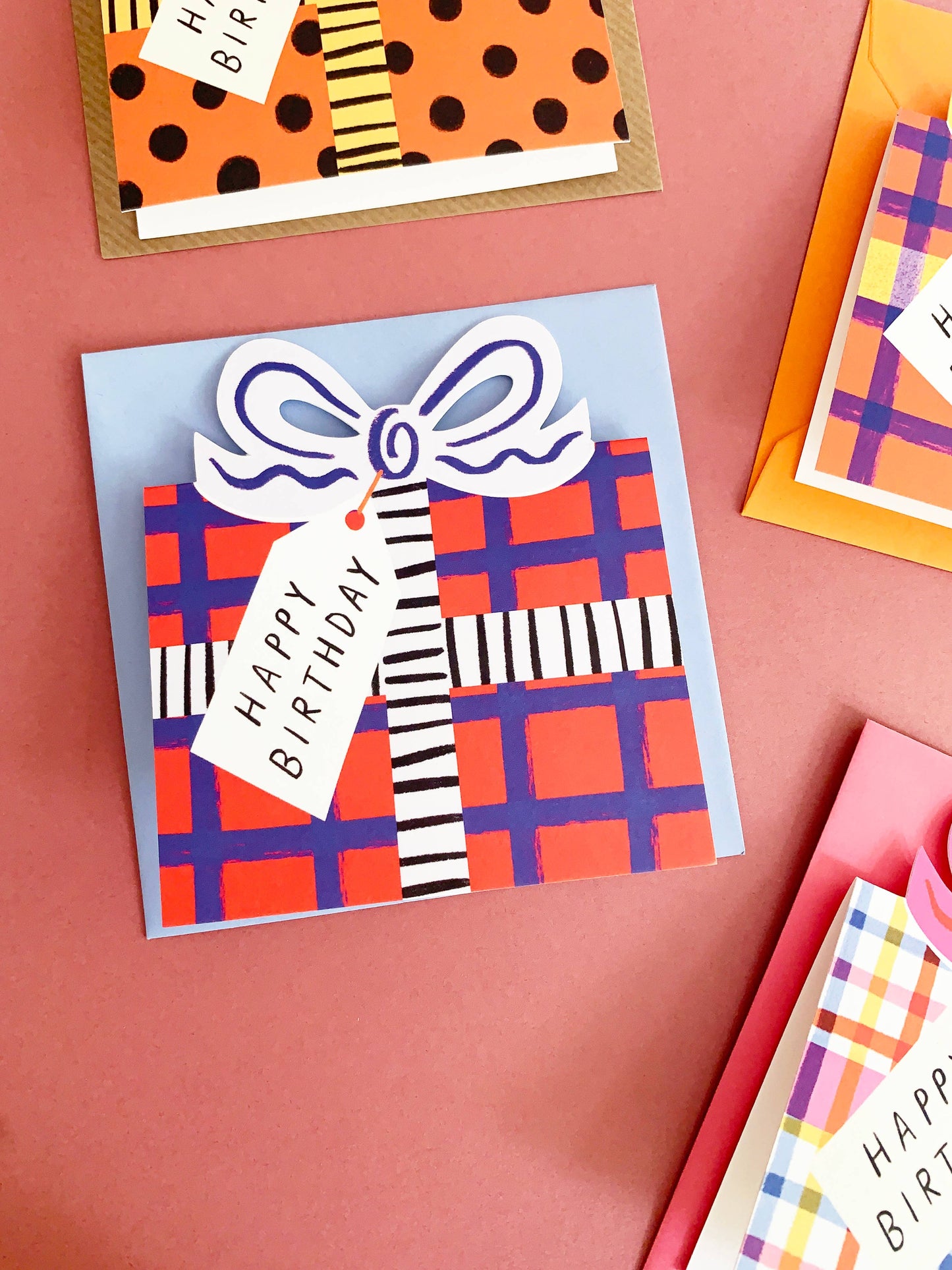 Birthday Bow Shaped Greeting Card