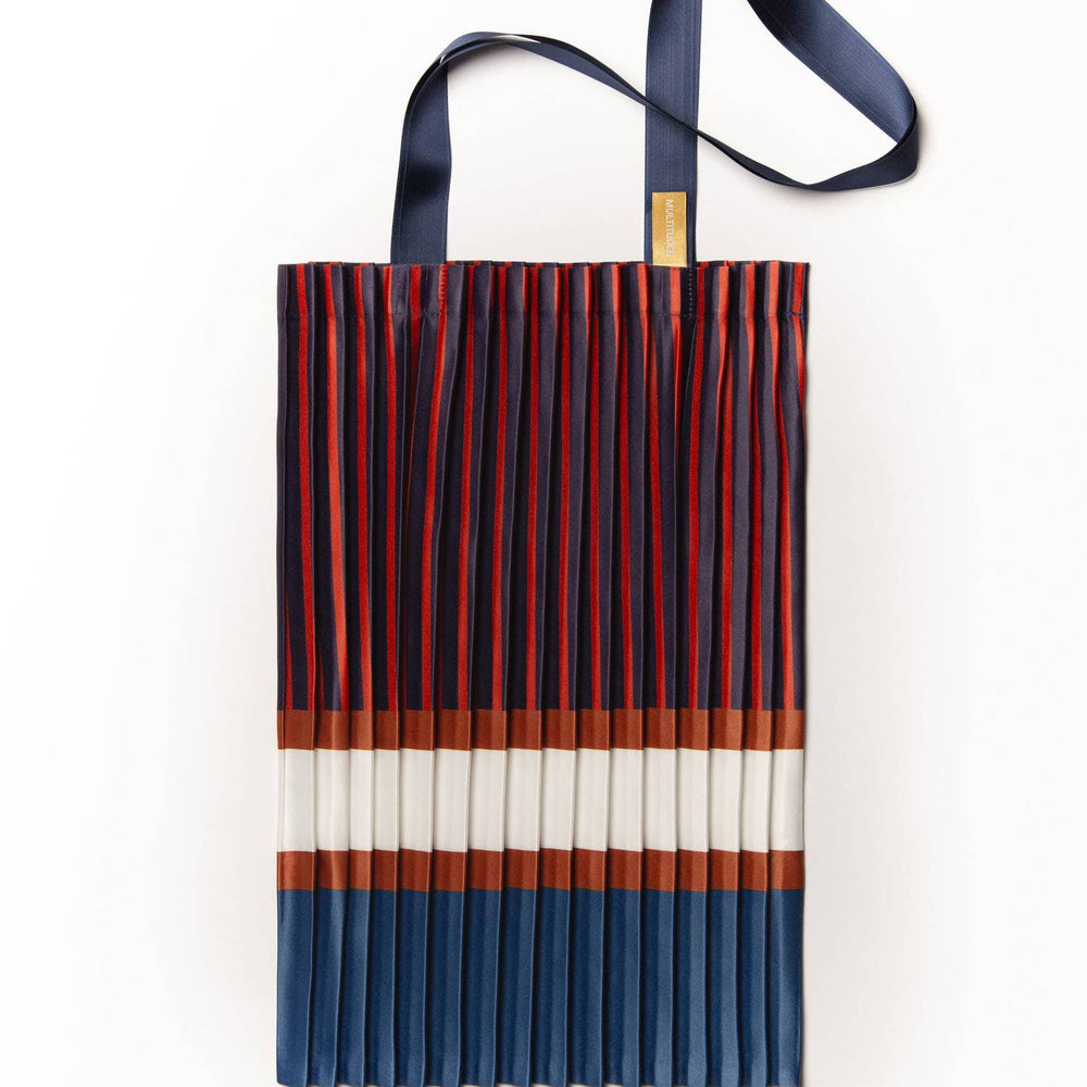 SAC CABAS PLISSÉ EN SATIN CHIAVARI