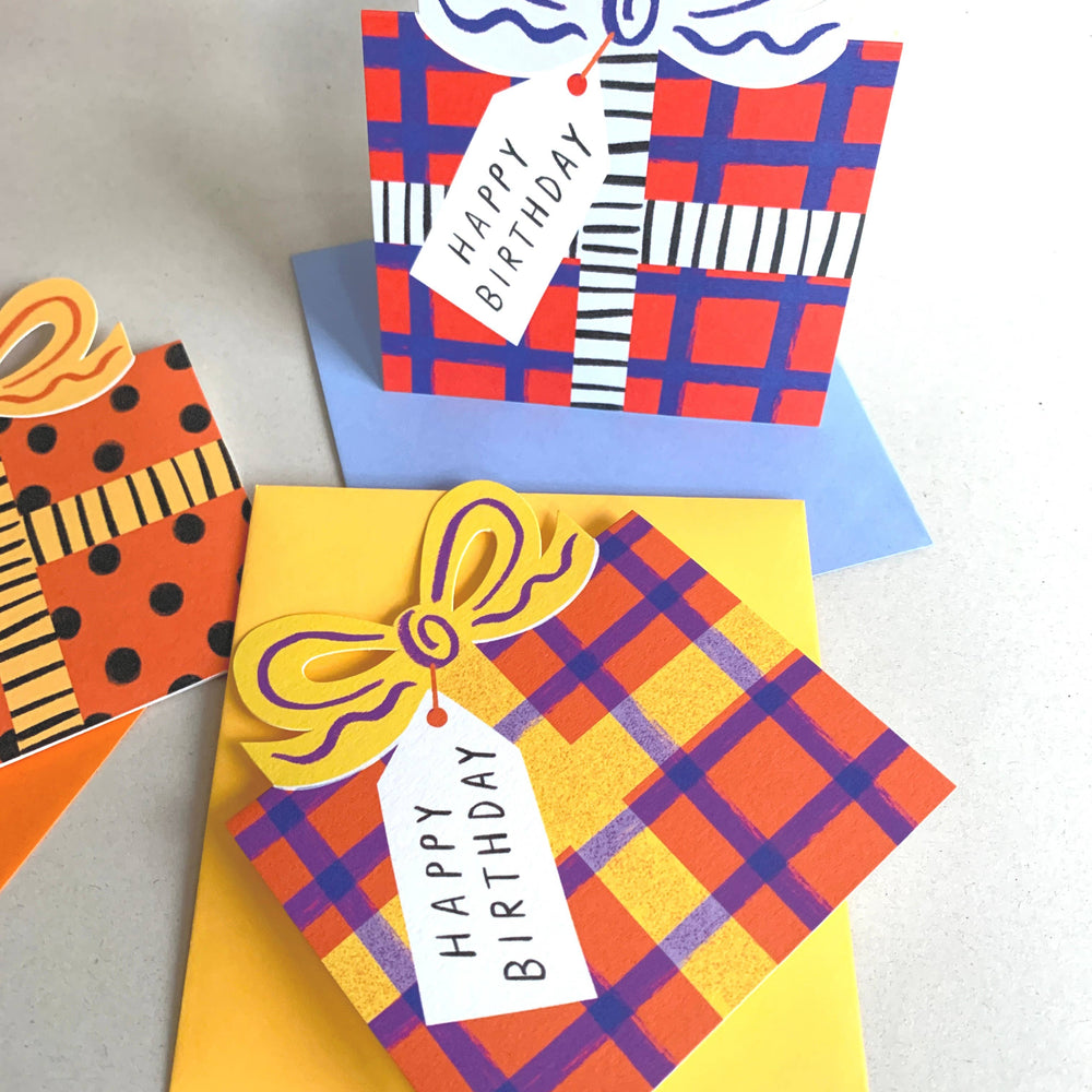 Birthday Bow Shaped Greeting Card