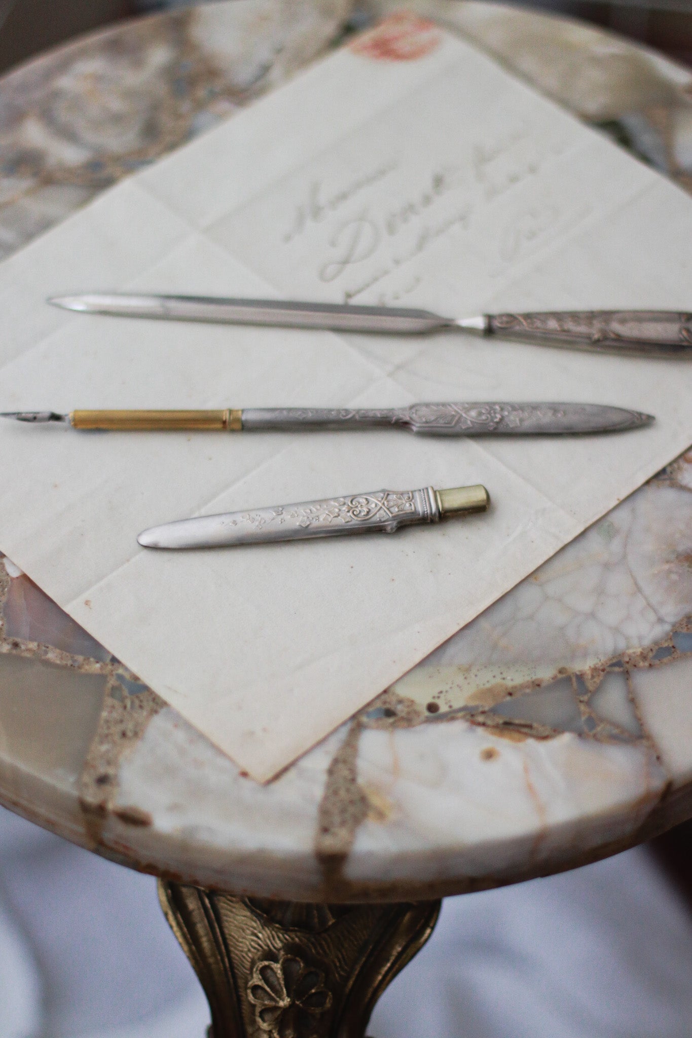 Early 1900&#39;s Silver Writing Set - Miss Parfaite 