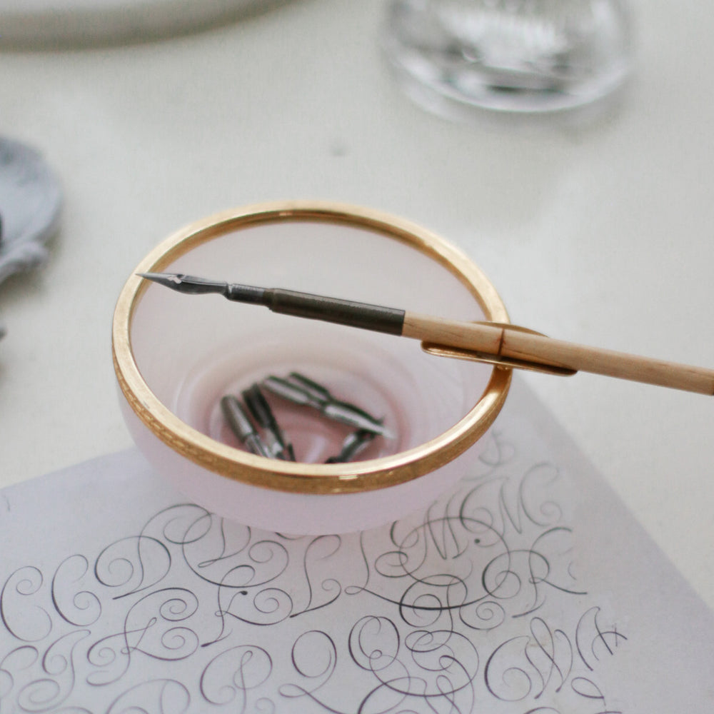 Opaline Bowl - Calligraphy Pen Rest - Miss Parfaite 