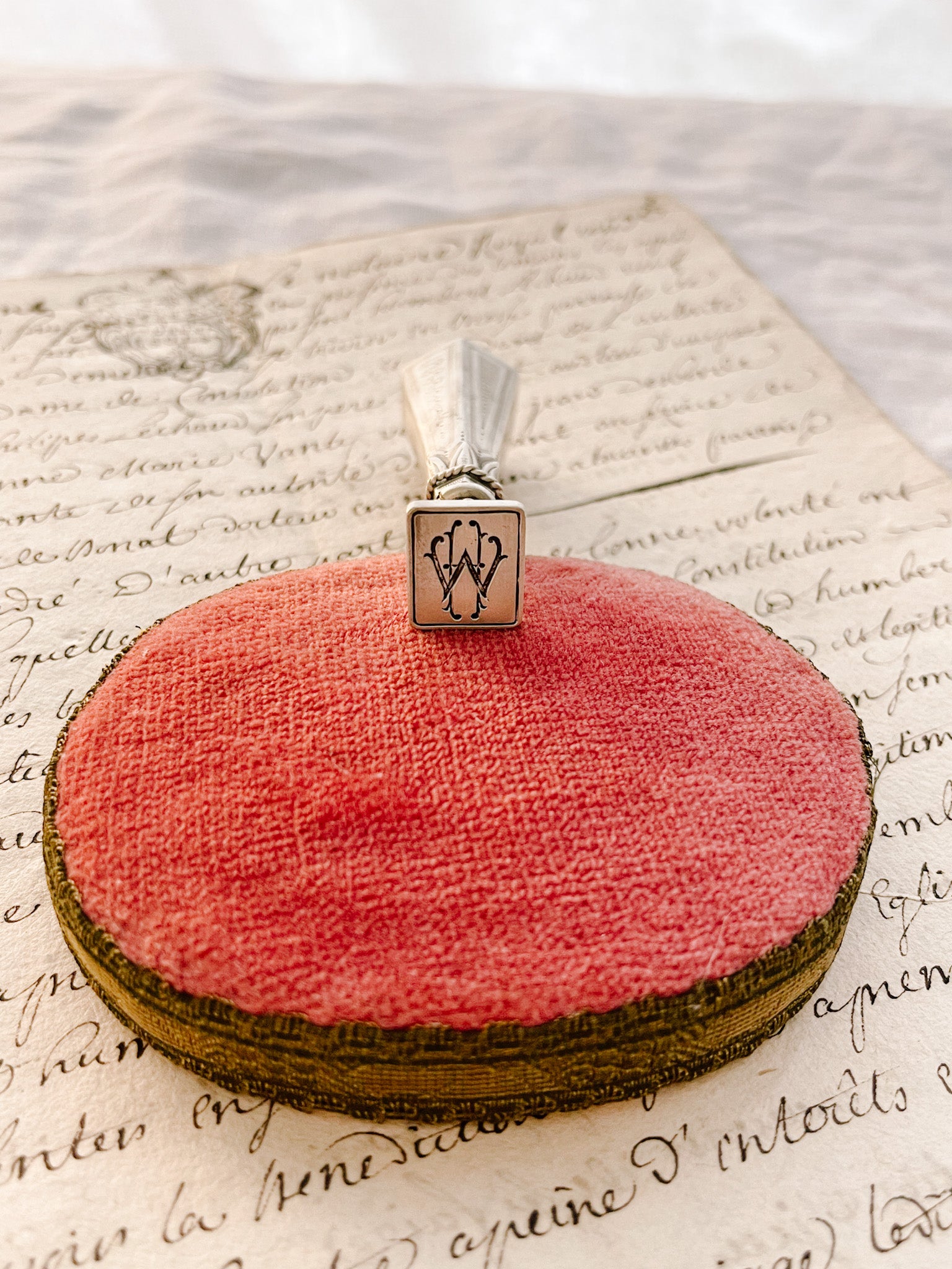 Rare Exquisite Silver Wax Seal - Miss Parfaite 