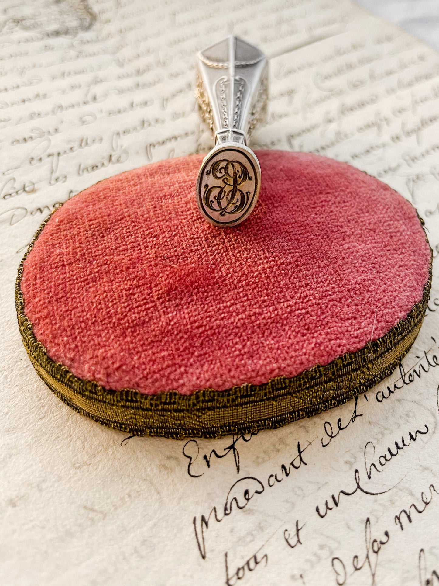 Silver Art Deco Wax Seal - Miss Parfaite 