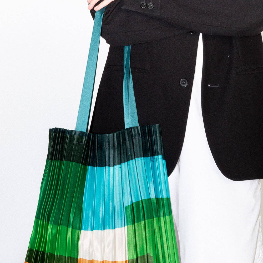 SAC FOURRE-TOUT PLISSÉ EN SATIN TALAMONE