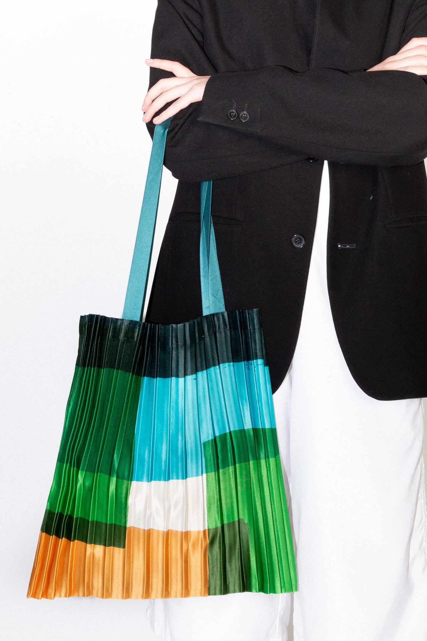 SAC FOURRE-TOUT PLISSÉ EN SATIN TALAMONE