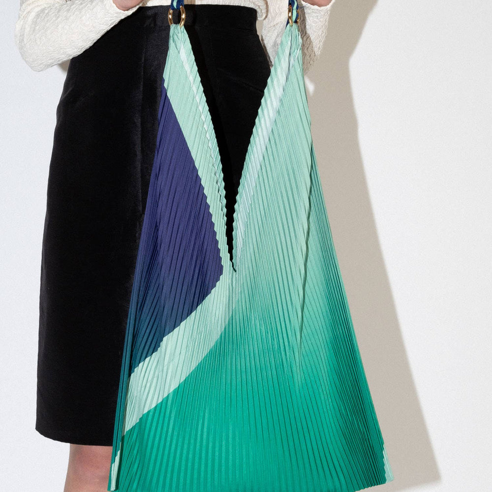 SAC PLISSÉ EN Y MONICA VERT