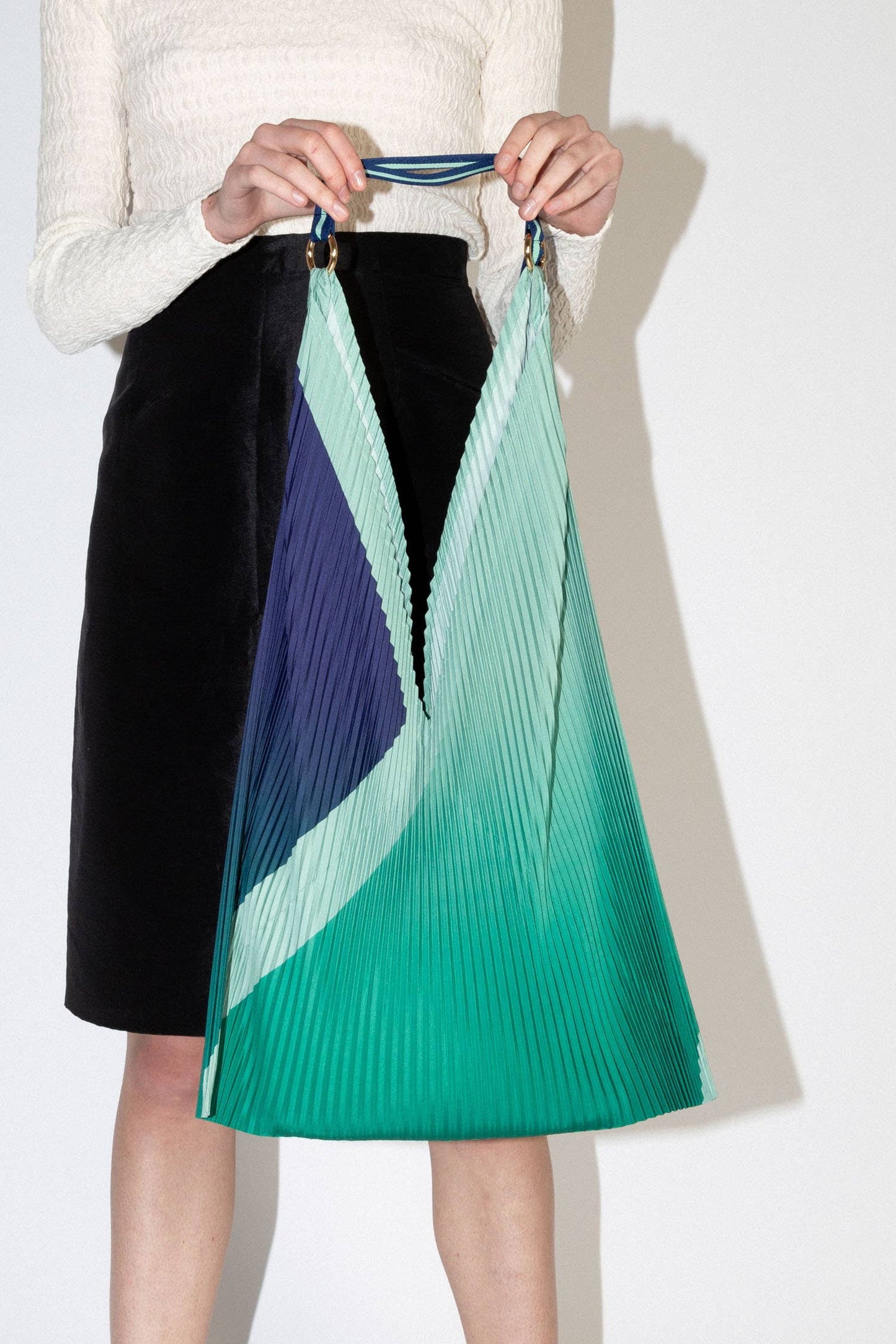 SAC PLISSÉ EN Y MONICA VERT