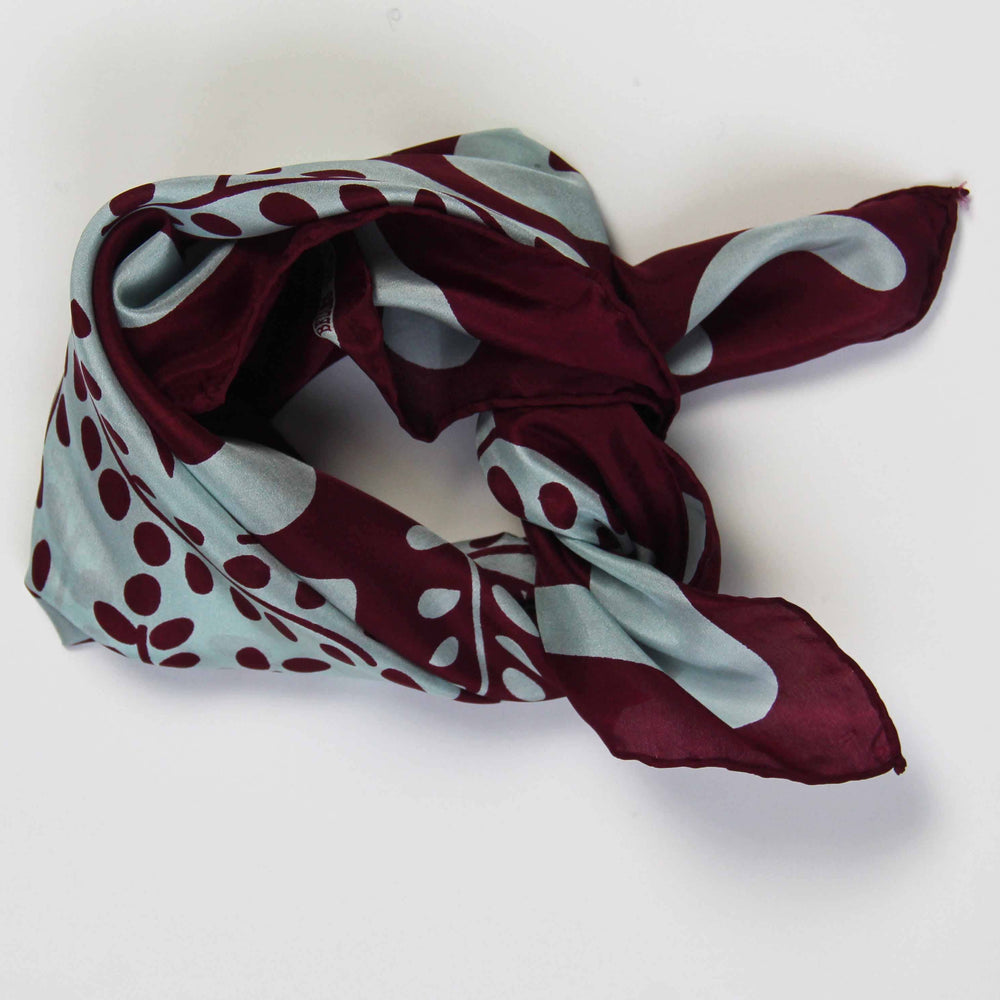 Peace and Love Bordeaux Mini Scarf - Miss Parfaite 