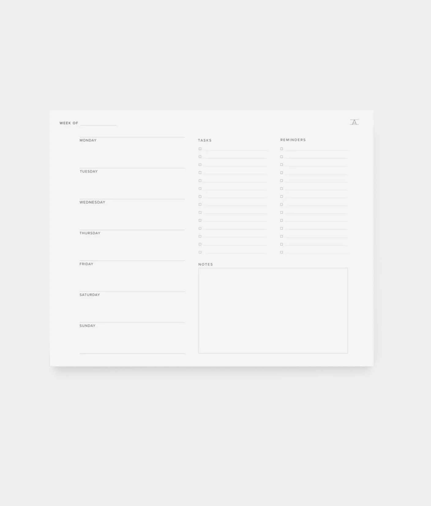 Weekly Task Pad - Miss Parfaite 