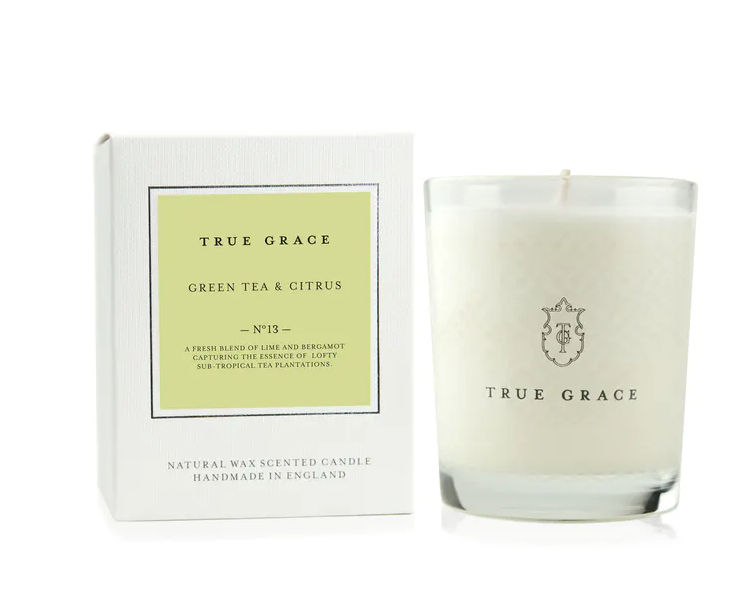 True Grace - CLASSIC CANDLE GREEN TEA & CITRUS - Miss Parfaite | Luxury Stationery