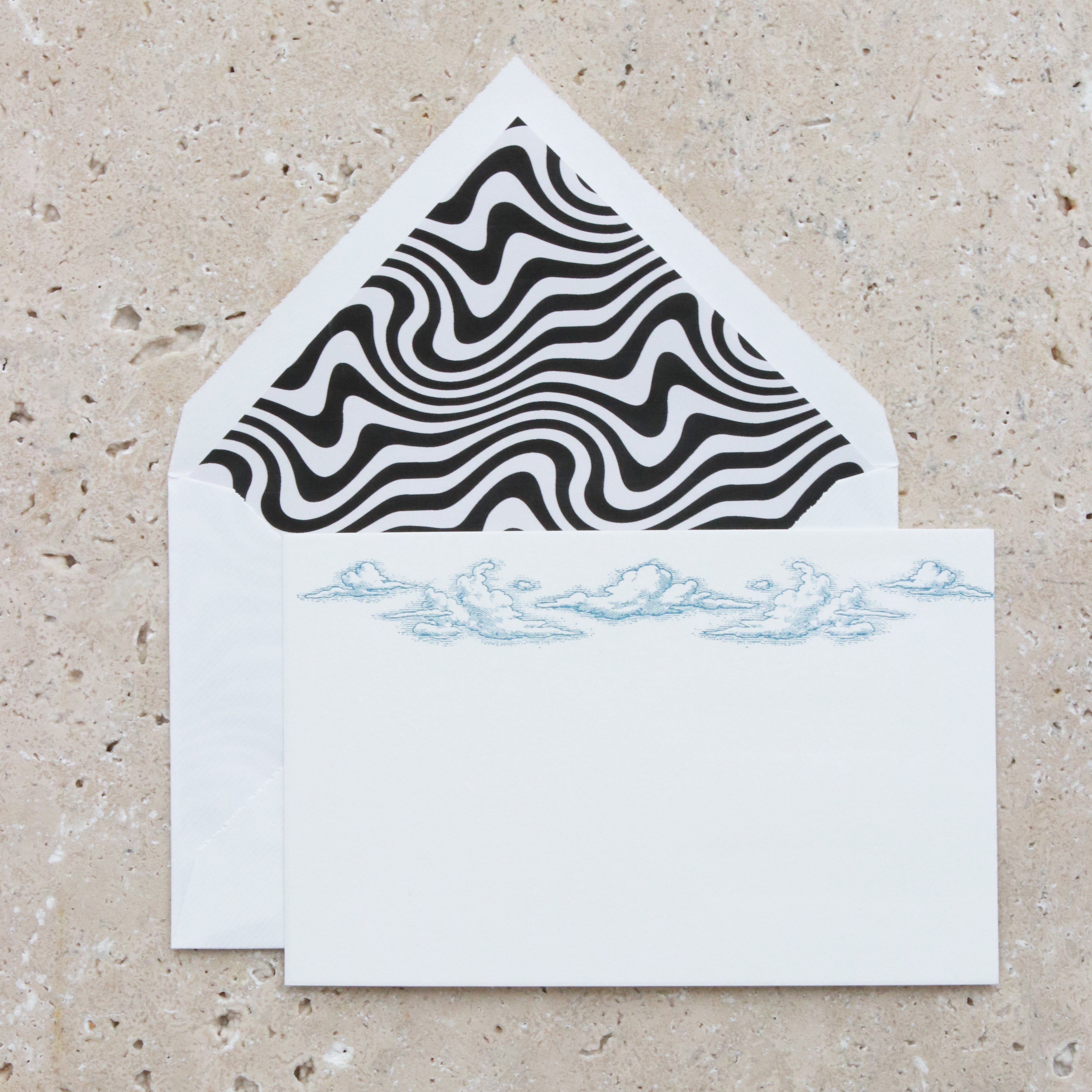 Clouds Letterpress Writing Cards - Miss Parfaite 